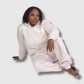 August Dynasty Limited Edition Polka Dot Blush Pink Sweatsuit | Chic & Comfortable Luxury